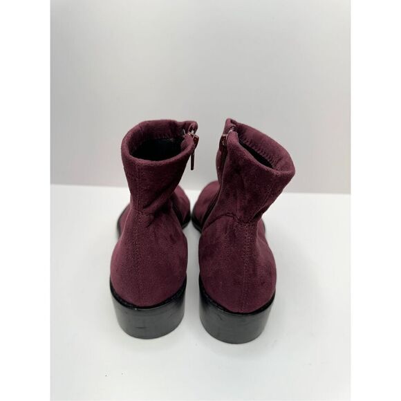 Ron White Boots Size 5.5US 36EUR Wine Giorgi Stretch Side Zip Ankle Booties - Picture 5 of 12